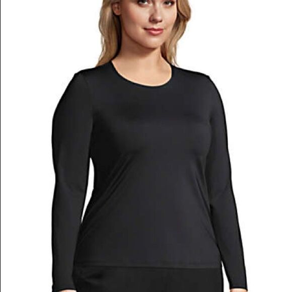 Land’s End rash guard long sleeve coverup Various sizes Black - Picture 1 of 6